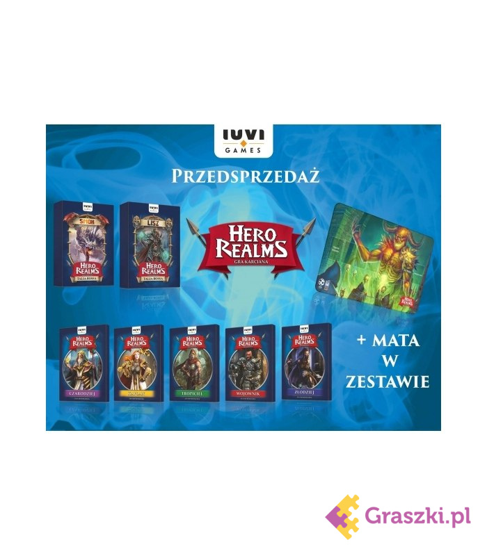 Hero Realms Pakiet: Zestawy Bohaterów i Talie Bossów + mata (Przedsprzedaż)